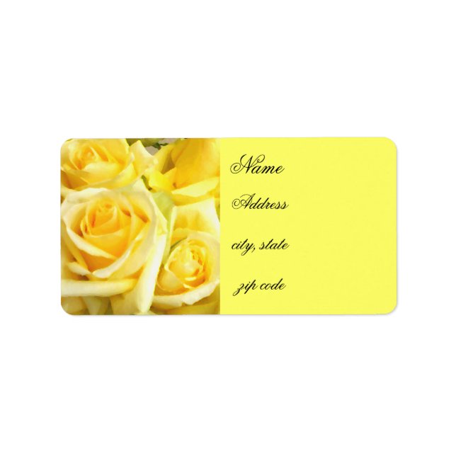 Étiquette Roses jaunes_ (Devant)