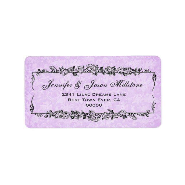 Étiquette Roses vintages illustrés (Devant)