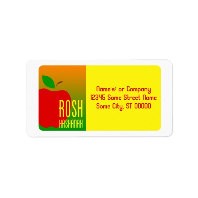 Étiquette rosh hashanah pomme (Devant)