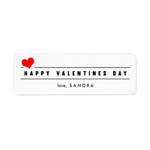 Étiquette rouge de Saint-Valentin de coeur