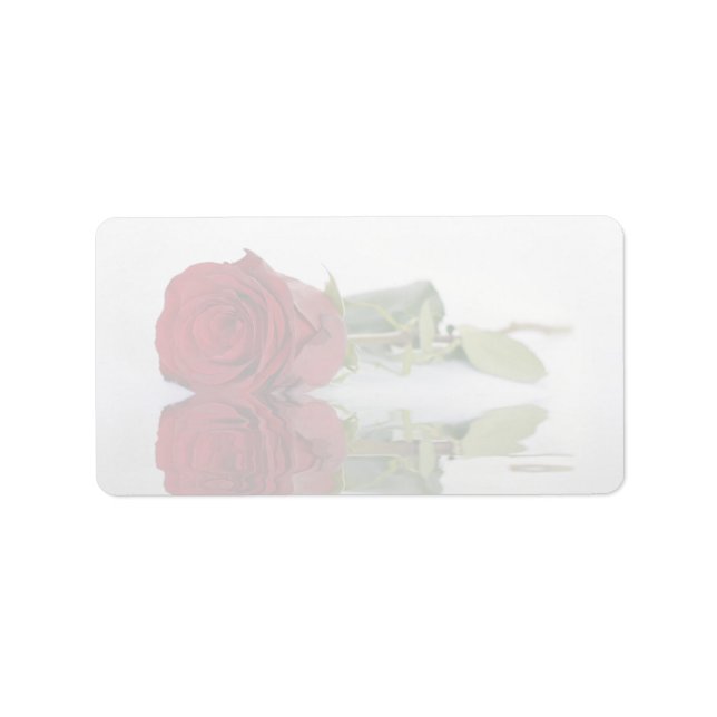 Étiquette Rouge Rose filigrane Elegant do-it-yourself Imprim (Devant)
