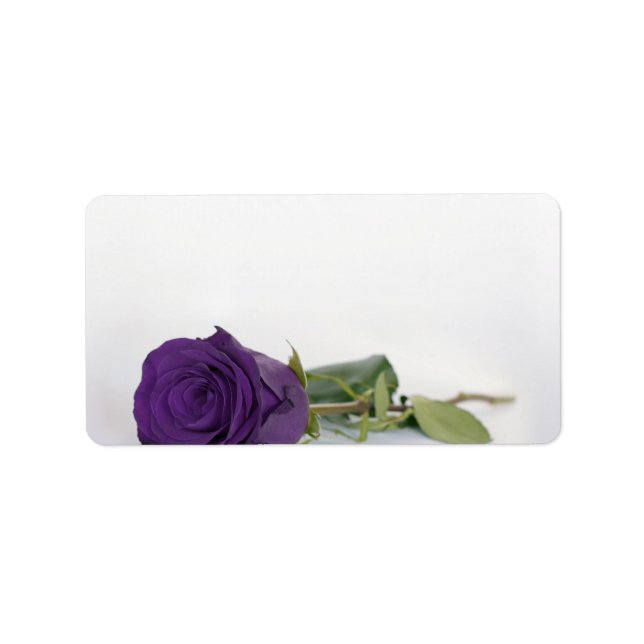 Étiquette Royal Purple Rose Blank do-it-yourself Imprimer l' (Devant)