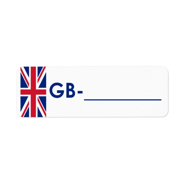 Étiquette Royaume-Uni "style d'identification de (Devant)