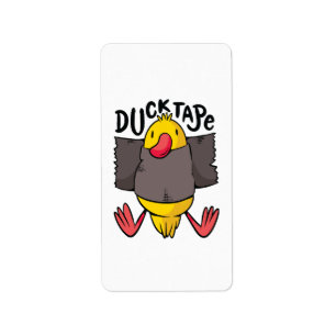 Étiquette Ruban Canard Drôle