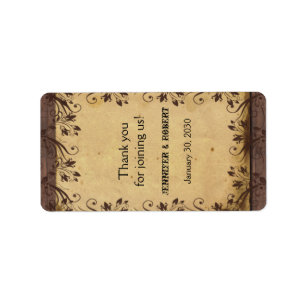 Étiquette Rustic Country Grange Bois Mariage Lip Balm Étique