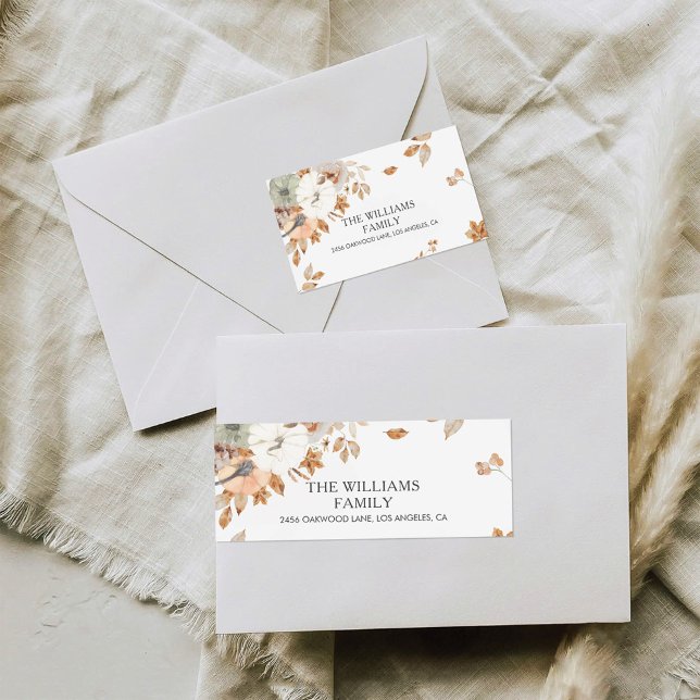 Étiquette Rustic Pumpkins Thanksgiving Return Address Label (Créateur téléchargé)