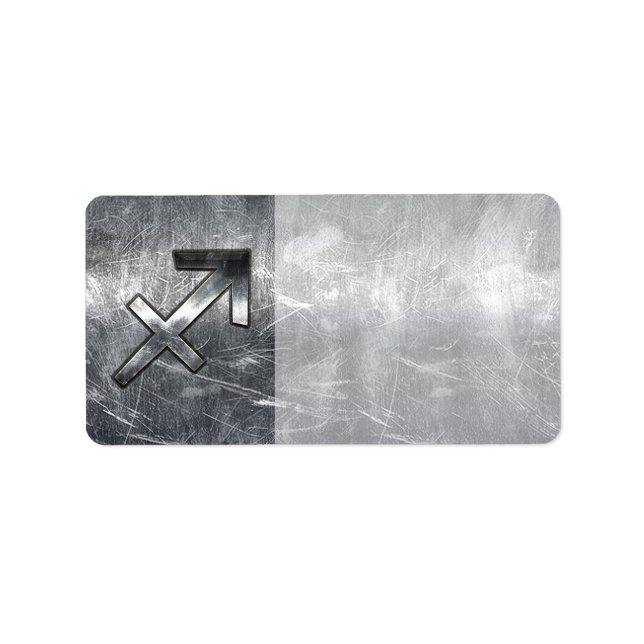 Étiquette Sagittarius SIGNE Zodiaque Acier démonté (Devant)