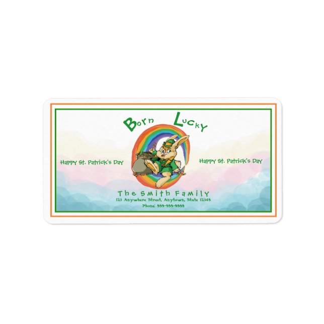 Étiquette Saint Patrick (Devant)