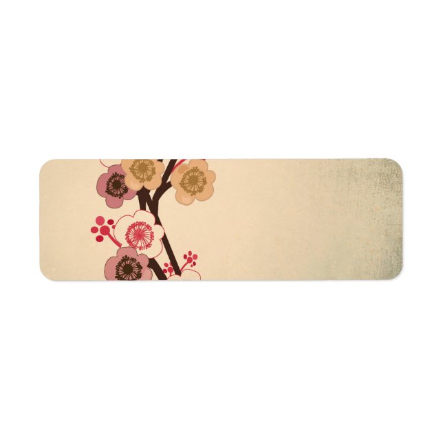 Étiquette sakura vintage (Devant)
