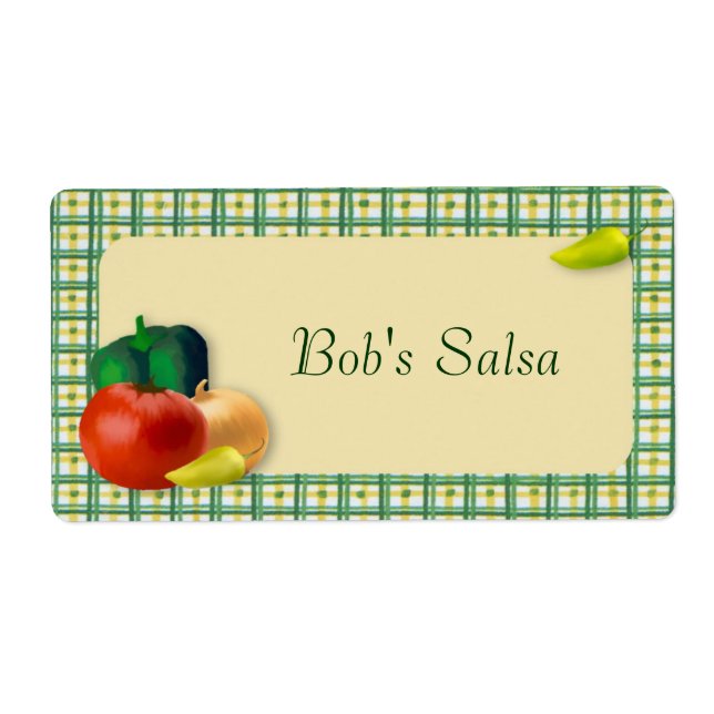 Étiquette Salsa personnalisé (Devant)