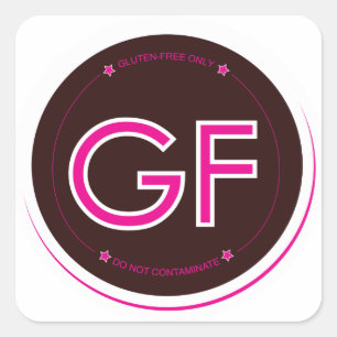 Étiquette sans gluten (Carré)