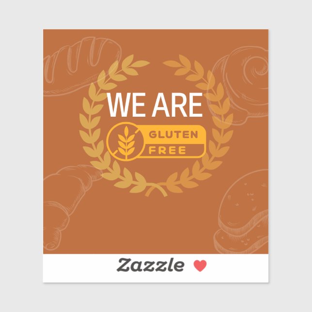 Étiquette sans gluten - Emballage alimentaire élég (Feuille)