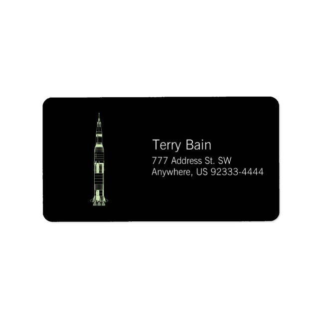 Étiquette Saturn Rocket (Devant)