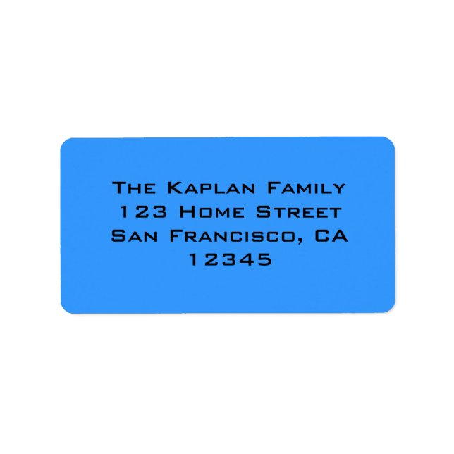 Étiquette Sceau d'enveloppe noir bleu Zachary (Devant)