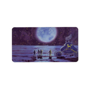 Étiquette Science-fiction vintage Aliens de Earth Rover sur