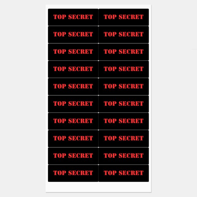 ÉTIQUETTE SECRET (Feuille)