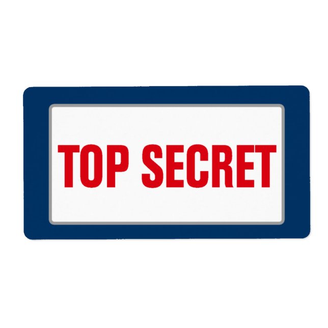 Étiquette SECRET (grand) (Devant)