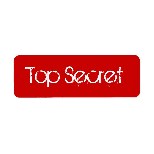 Étiquette secret Red Top (Devant)