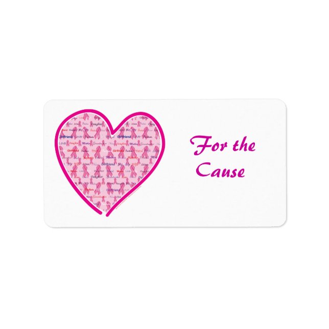 Étiquette Sensibilisation au cancer du sein (Devant)