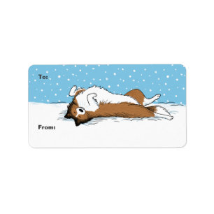Étiquette Shetland Sheepdog   Cute Sheltie Holiday