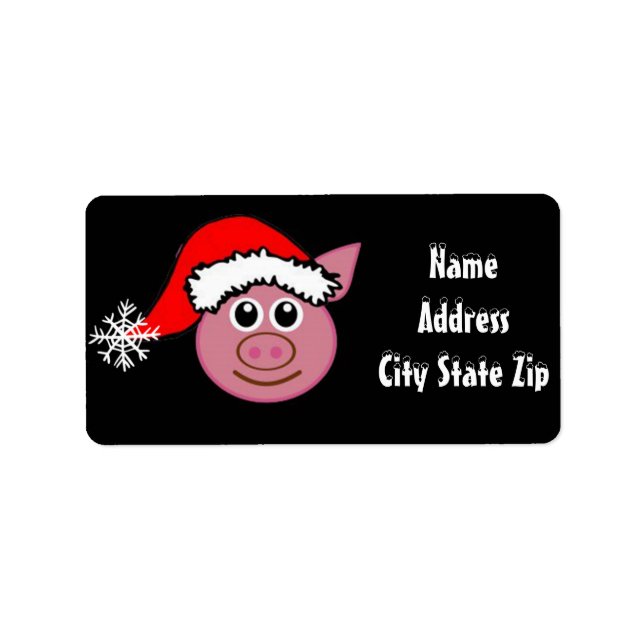 Étiquette *SI CUT CHRISTMAS PIGGY " avec *ÉTIQUETTE DE LA PO (Devant)