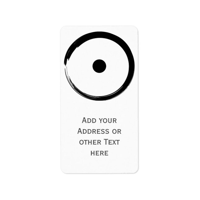 Étiquette Signe astrologique - Bouddhisme Zen Circle 1 (Devant)