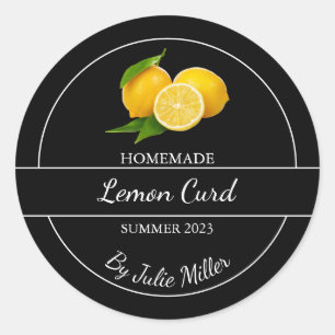 Étiquette simple à courge de citron fait maison