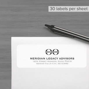 Étiquette simple d'adresse de retour d'affaires av
