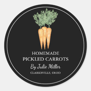 Étiquette simple de carottes cuites maison