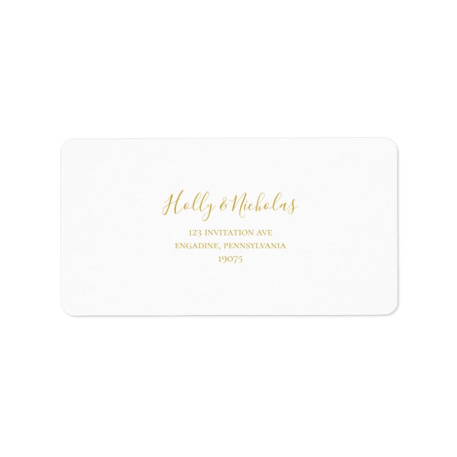 Étiquette Simple élégante Mariage de Noël RSVP Adresse (Devant)