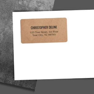Étiquette Simple minimaliste Élégant Papier Kraft