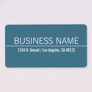 Étiquette Simple Modern Blue & White Business Adresse de ret