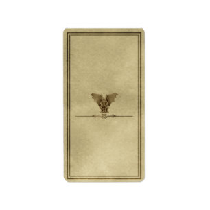 Étiquette simple moyen d'apothicaire de gargouill