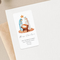 Simple Nativité Joyeux Noël Adresse de retour