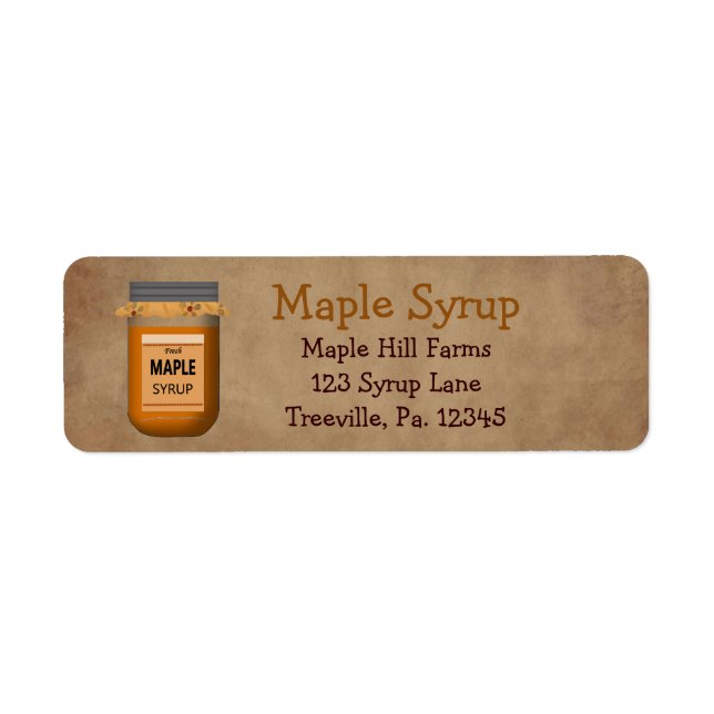 Étiquette sirop d'érable petit (Devant)