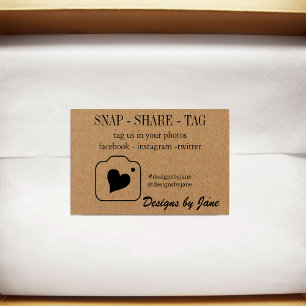 Étiquette Snap Share Kraft pour petites entreprise