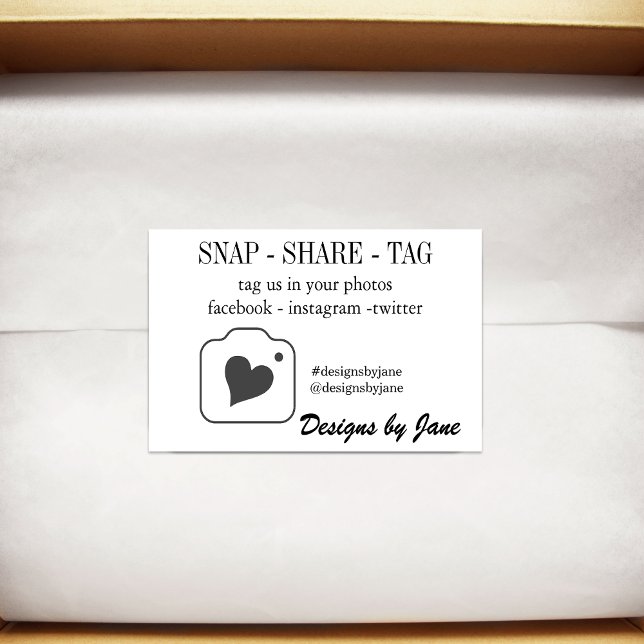 Étiquette Snap Share pour petite entreprise (Créateur téléchargé)