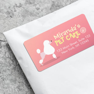 Étiquette Soin des animaux de compagnie Grooming assis adora