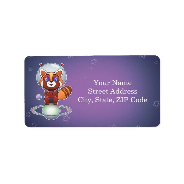 Étiquette Space Panda Chippy ! (Devant)