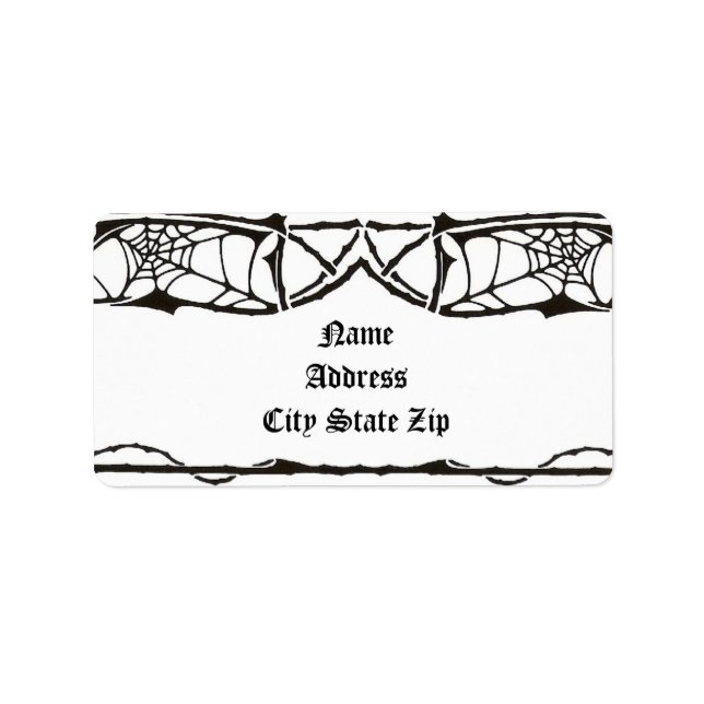 Étiquette Spiderweb (Devant)