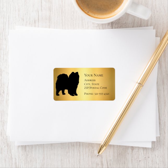 Étiquette Spitz Silhouette (En situation)