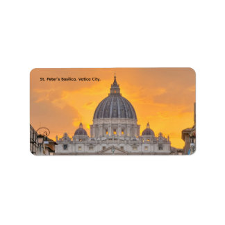 Étiquette St. Peter's Basilica at Sunset, Vatican City