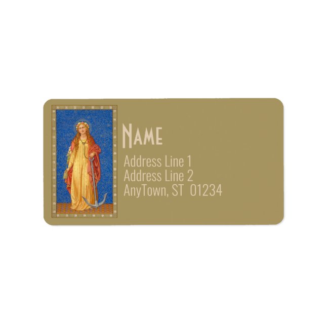 Étiquette St. Philomena avec Ancre (SNV 051) (Devant)