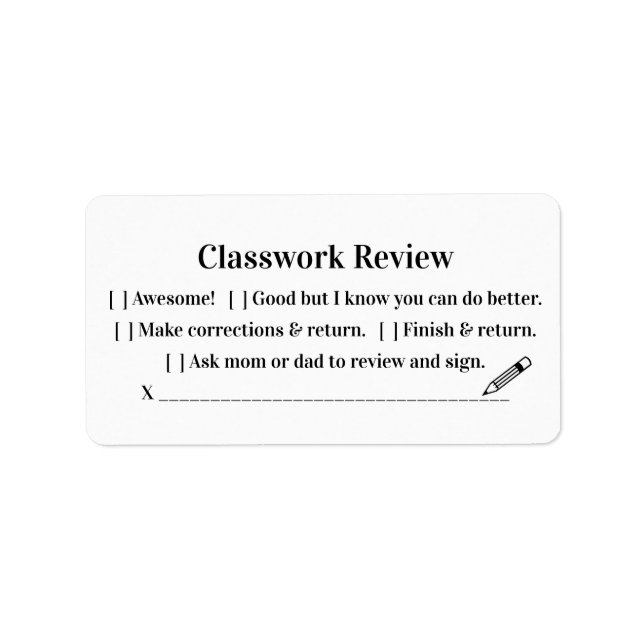 Étiquette Stick de classement de l'école de l'enseignant/tra (Devant)