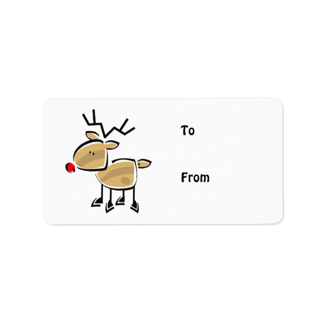 Étiquette Stick Figurine rennes de Noël (Devant)