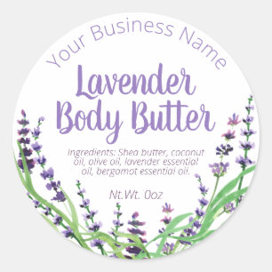 Étiquette Sticker Pour Beurre Corps Lavande Maison
