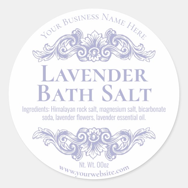 Étiquette Sticker Pour Lavender Fabriqué À La Main (Devant)