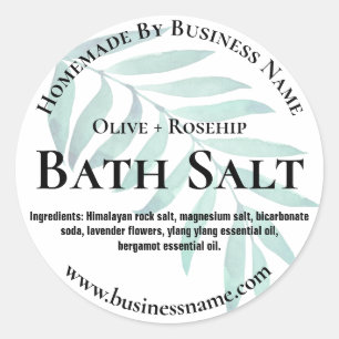 Étiquette Sticker Pour Sel Bain Maison