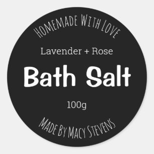 Étiquette Sticker Pour Sel Bain Maison