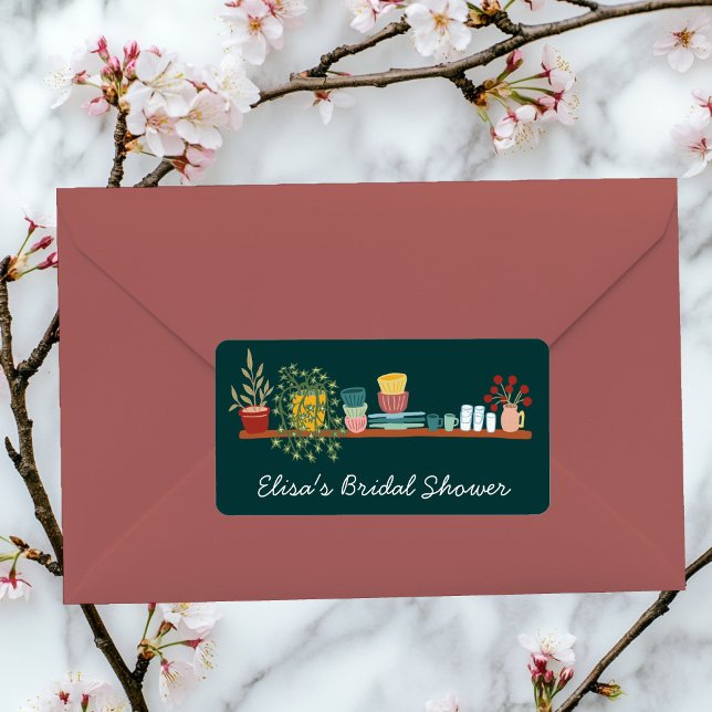 Étiquette STOCK THE KITCHEN Bridal Shower CUSTOM Cute (STOCK THE KITCHEN Bridal Shower CUSTOM Cute Label Sticker
)